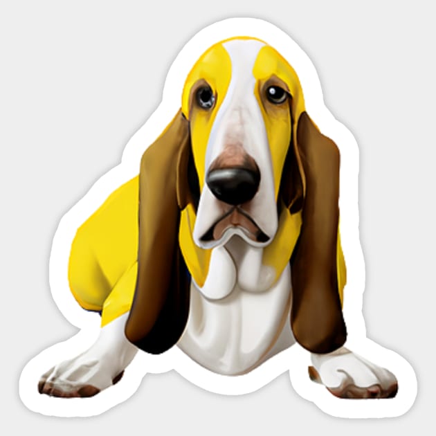 Lemon Basset Hound Sticker by Shadowbyte91